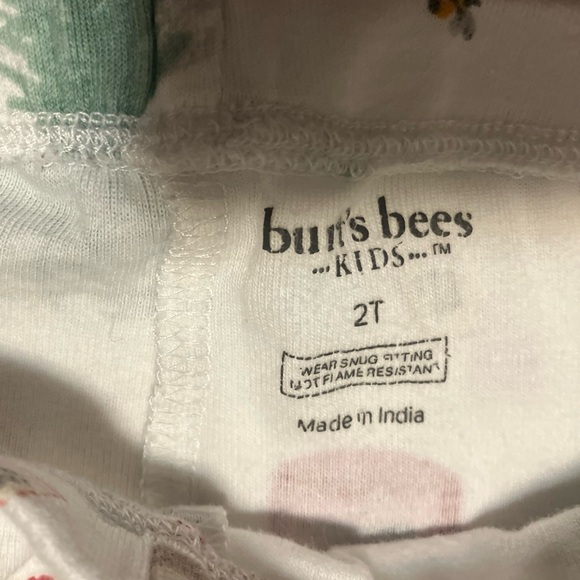 Burt's Bees 2-Pc Unisex LS Organic Cotton Pajama Set, Multi - Size 2T (GUC) - Picture 6 of 7
